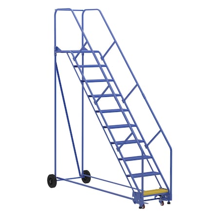 Vestil 130 H Steel Warehouse Ladder, 50 deg Perf, 10 Step, 21", 10 in Steps LAD-10-21-P-EZ
